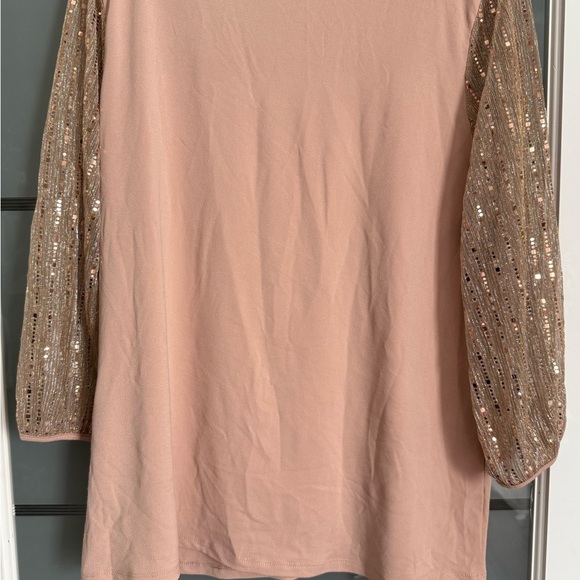 Elegant Sequin Blouse in Blush Pink - Picture 4 of 4